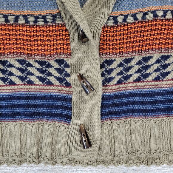 Kirra Wool Blend Toggle Cardigan Sweater Shawl Collar Boho Fall Knit Small - Picture 12 of 16